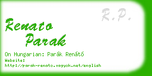 renato parak business card