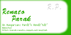 renato parak business card
